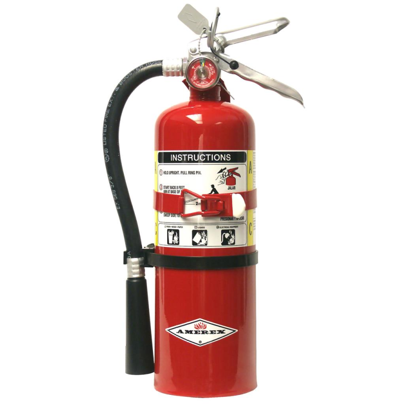 Amerex B402T Fire Extinguisher, ABC, 5lb, 3A40BC, With Vehicle Bracket