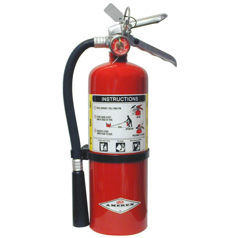 Amerex B402 Fire Extinguisher, ABC, 5lb, 3A40BC, With Wall Bracket