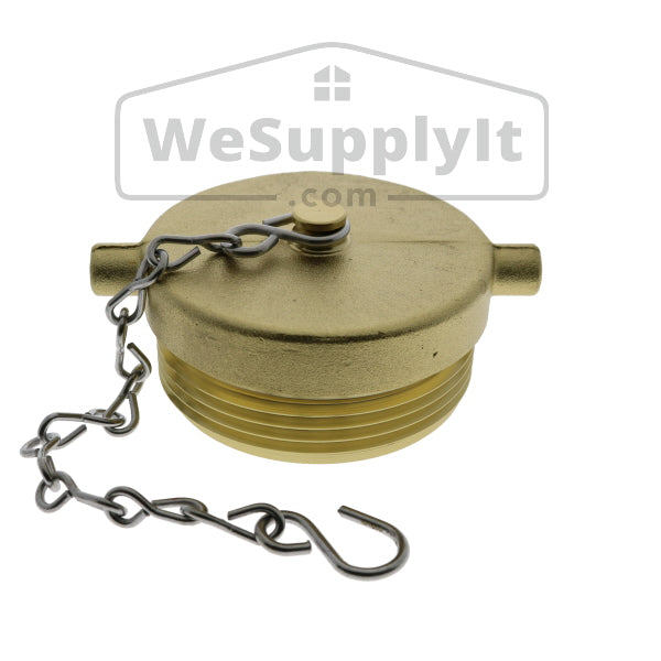 Plug and Chain, 2 1/2", Brass, NYFD Thread - W758