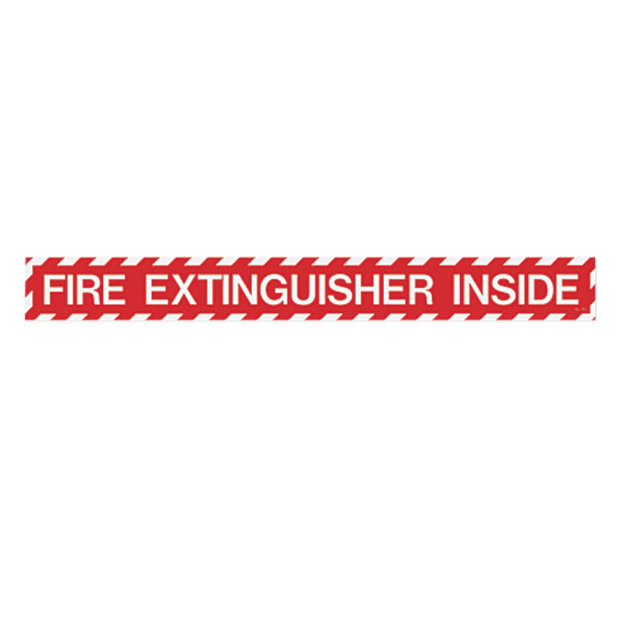 Fire Extinguisher Inside Sign - Vinyl - 18" x 2" - S121