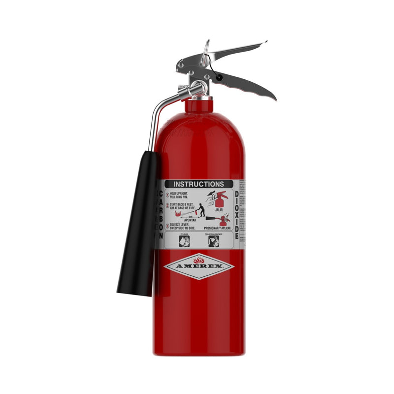 Amerex® 322 CO2 Carbon Dioxide Fire Extinguisher 5lb, 5BC, With Wall Bracket, 01712 - WeSupplyIt.com
