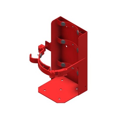 Amerex® Model 810NM, Fire Extinguisher Heavy Duty Box Type Vehicle Bracket, Non Magnetic, Red Galvanized, 06572 - WeSupplyIt.com