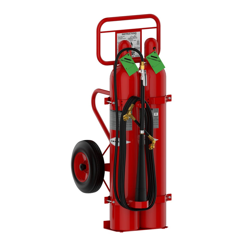 Amerex® 334 Carbon Dioxide CO2 Wheeled Unit Fire Extinguisher, 100 Pound, 20BC, 09331 - WeSupplyIt.com