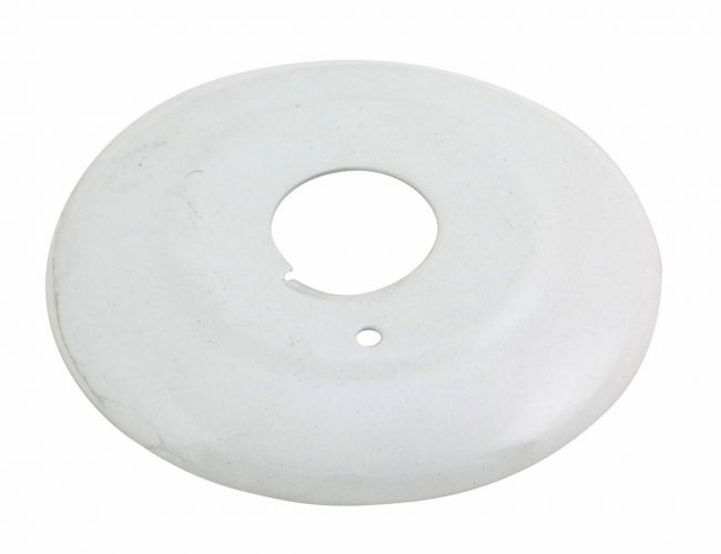 One Piece Canopy Escutcheon, Steel, 1/2" NPT, 1/4" Depth, White - WeSupplyIt.com
