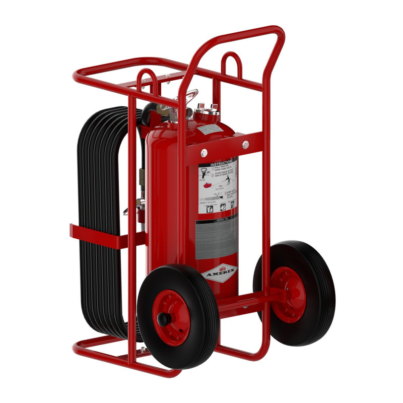 Amerex® 488 ABC Wheeled Unit Fire Extinguisher, Stored Pressure, 125 Pound, 30A240BC, 10488 - WeSupplyIt.com