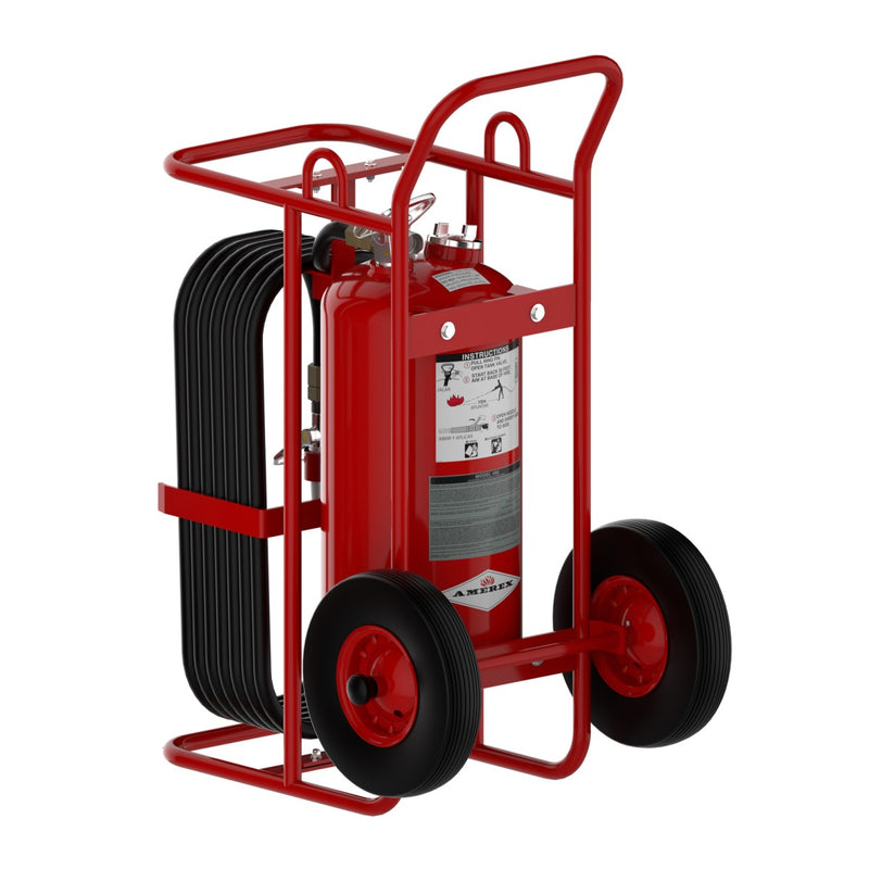 Amerex® 490 Purple K Wheeled Unit Fire Extinguisher, Stored Pressure, 125 Pound, 320BC, 10490 - WeSupplyIt.com