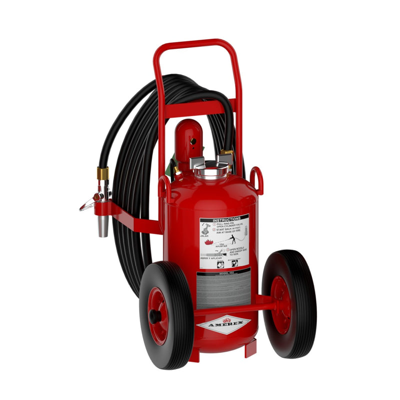 Amerex® 452 Purple K Wheeled Unit Fire Extinguisher, Direct Pressure, 125 Pound, 320BC, 10643 - WeSupplyIt.com
