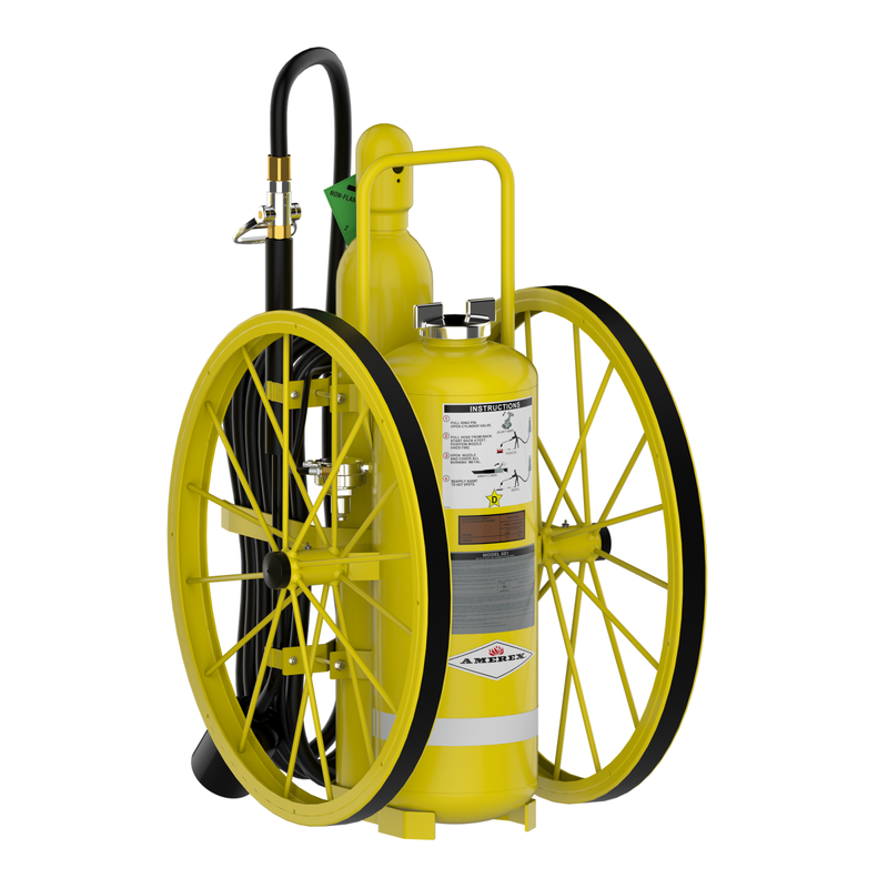 Amerex® 681R Class D Copper Powder Wheeled Unit Fire Extinguisher, Regulated Pressure, 250 Pound, 10898 - WeSupplyIt.com