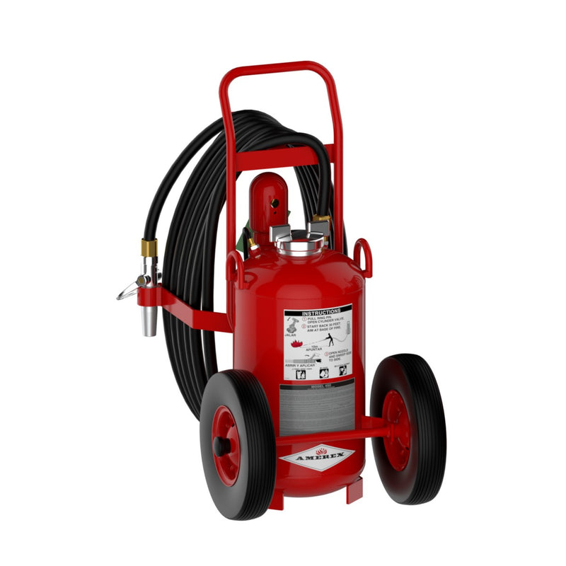 Amerex® 450 ABC Wheeled Unit Fire Extinguisher, Direct Pressure, 125 Pound, 30A240BC, 11483 - WeSupplyIt.com