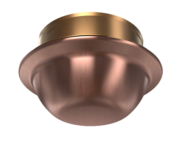 Viking Cover 12207 Label 12194 Domed Freedom Concealed Escutcheon, Brushed Copper, 135 Degree, 12207EA/B - WeSupplyIt.com