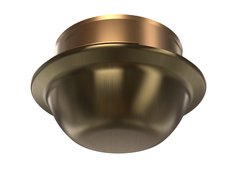 Viking Cover 12207 Label 12194 Domed Freedom Concealed Escutcheon, Antique Brass, 135 Degree, 12207BA/A - WeSupplyIt.com
