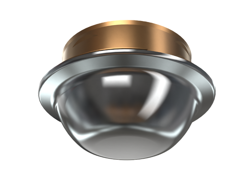 Viking Cover 12207 Label 12194 Domed Freedom Concealed Escutcheon, Polished Chrome, 135 Degree, 12207FA - WeSupplyIt.com