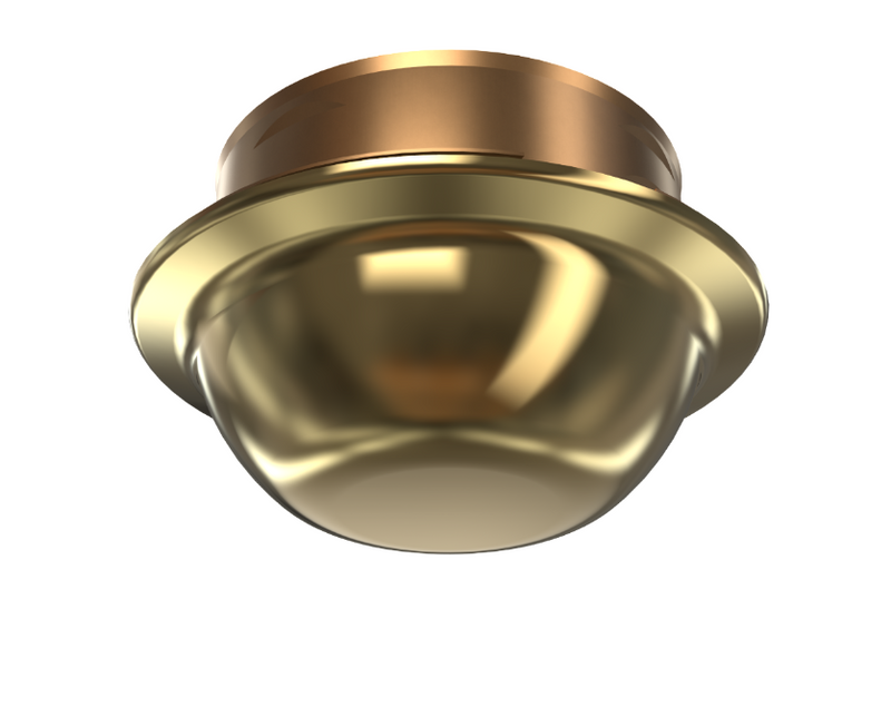 Viking Cover 12207 Label 12194 Domed Freedom Concealed Escutcheon, Bright Brass, 135 Degree, 12207BA - WeSupplyIt.com
