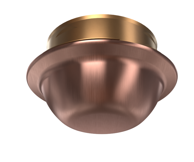 Viking Cover 12381 Label 12382A Concealed Domed Pendent Cover Plate, Brushed Copper, 165 Degree, White Label, 12381EC/B - WeSupplyIt.com