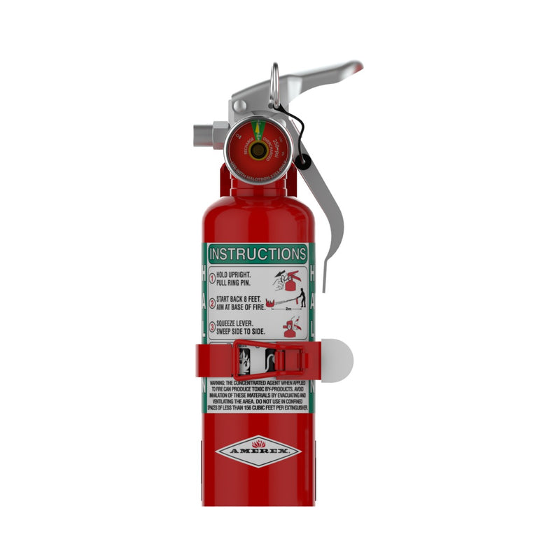 Amerex® A344T Halon 1211 Fire Extinguisher, 1.25 Pound, 2BC, With Vehicle Bracket, 12596 - WeSupplyIt.com