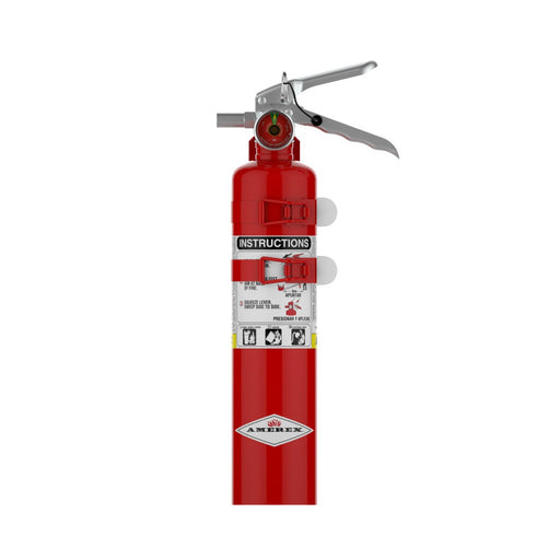 Amerex® B417TS ABC Dry Chemical Fire Extinguisher 2.5lb, 1A10BC, With 2 Strap Vehicle Bracket, 15230 - WeSupplyIt.com