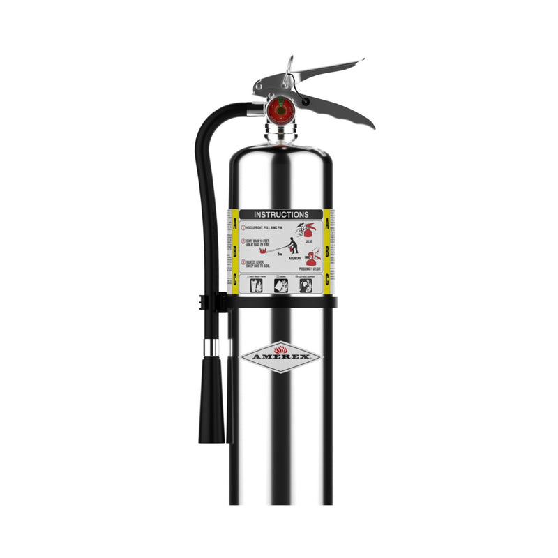 Amerex® B441C ABC Dry Chemical Chrome Fire Extinguisher 10lb, 4A80BC, With Wall Bracket, 15365 - WeSupplyIt.com