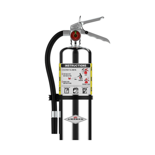 Amerex® B402C ABC Dry Chemical Chrome Fire Extinguisher 5lb, 3A40BC, With Wall Bracket, 15913 - WeSupplyIt.com