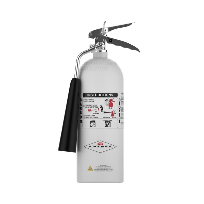 Amerex® 322NM CO2 Carbon Dioxide Non Magnetic Fire Extinguisher 5lb, 5BC, With Wall Bracket, 17738 - WeSupplyIt.com