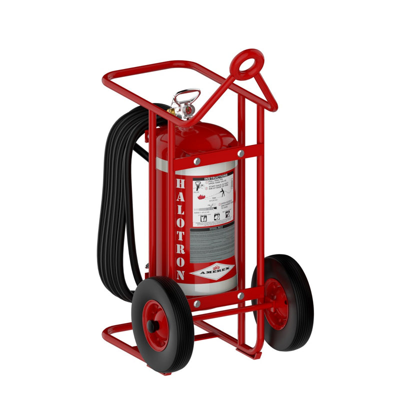 Amerex® B673  Halotron® I Wheeled Unit Fire Extinguisher, Stored Pressure, 65 Pound, 4A80BC, 24757 - WeSupplyIt.com