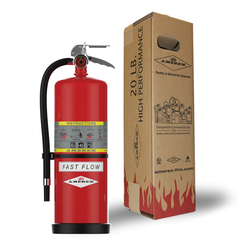 Amerex® 791 Z Series High Performance Fast Flow ABC Fire Extinguisher, 20 Pound, 4A40BC, With Wall Bracket, 26904 - WeSupplyIt.com