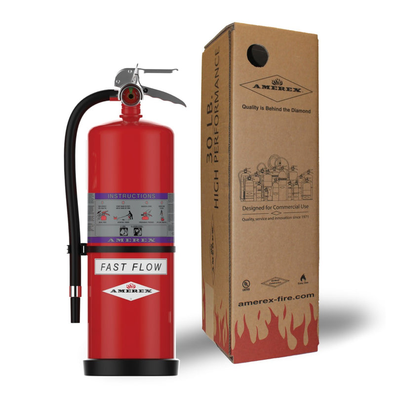 Amerex® 794 Z Series High Performance Fast Flow Purple K Fire Extinguisher, 20 Pound, 40BC, With Wall Bracket, 26909 - WeSupplyIt.com