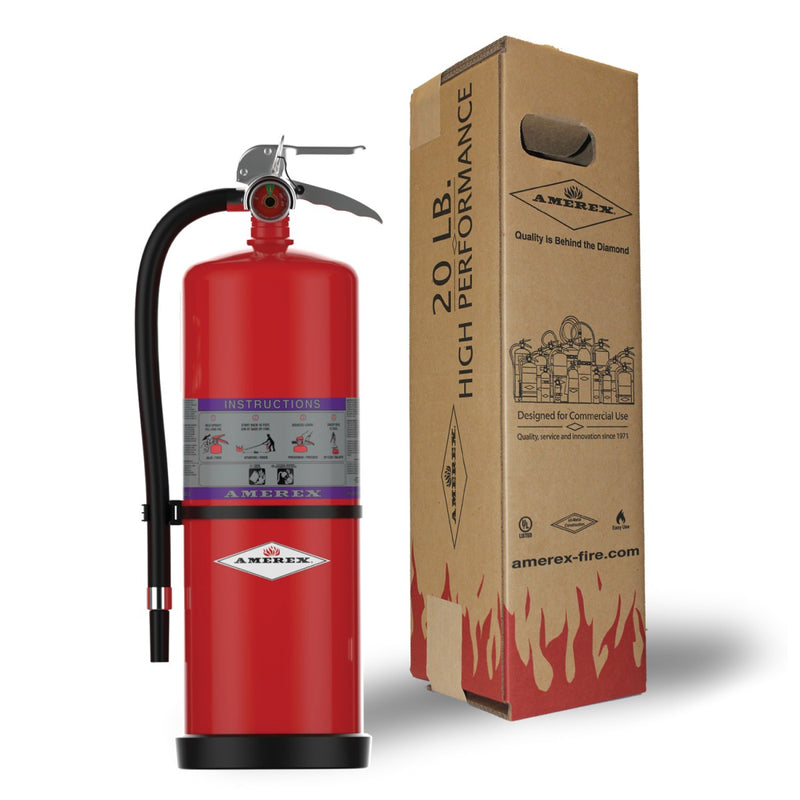 Amerex® 717 Z Series High Performance Compliance Flow Purple K Fire Extinguisher, 20 Pound, 120BC, With Wall Bracket, 26916 - WeSupplyIt.com