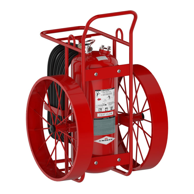 Amerex® 756 Z Series High Performance ABC Wheeled Unit Fire Extinguisher, Stored Pressure, 250 Pound, 40A160BC, 27061 - WeSupplyIt.com