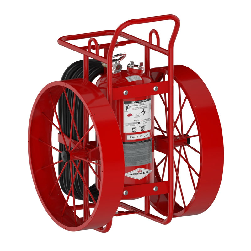 Amerex® 759 Z Series High Performance Purple K Wheeled Unit Fire Extinguisher, Stored Pressure, 125 Pound, 120BC, 27065 - WeSupplyIt.com