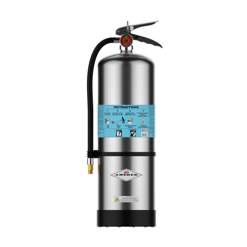 Amerex® C272 Water Mist Fire Extinguisher, Stainless Steel, 2.5 Gallon, 2AC, With Wall Bracket,  27704 - WeSupplyIt.com