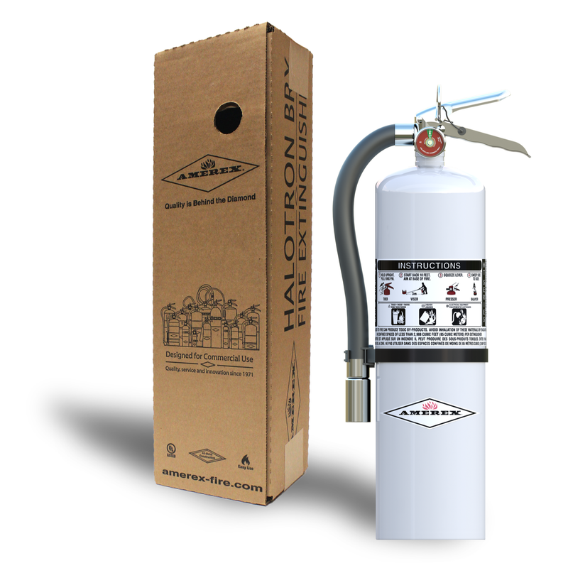 Amerex® 551 HT Series Halotron BrX Fire Extinguisher, 12.5 Pound, 2A10BC, With Wall Bracket, 28084 - WeSupplyIt.com