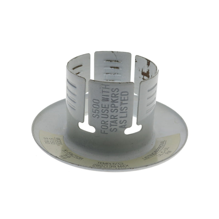 Star Model S500 Recessed Pendent Fire Sprinkler Escutcheon, White - WeSupplyIt.com