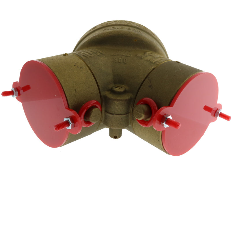 Fire Department Connection FDC Plastic Break Away Caps 2 1/2" Red (Set of 2) - WeSupplyIt.com