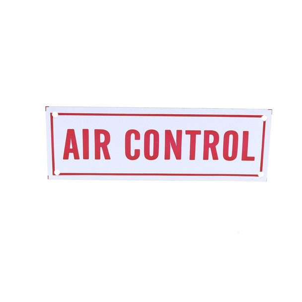 Fire Sprinkler Air Control Sign, Aluminum, 6" x 2"