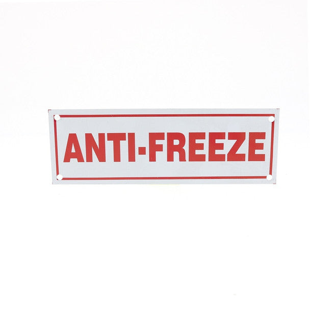Fire Sprinkler Anti-Freeze Sign, Aluminum, 6" x 2" - WeSupplyIt.com