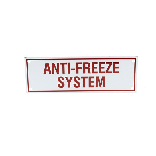 Fire Sprinkler Anti-Freeze System, Aluminum, 6" x 2"