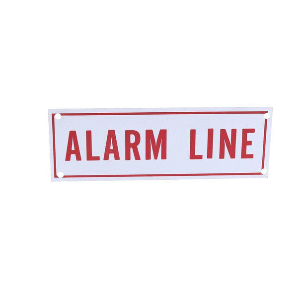 Fire Sprinkler Alarm Line Sign, Aluminum, 6" x 2"