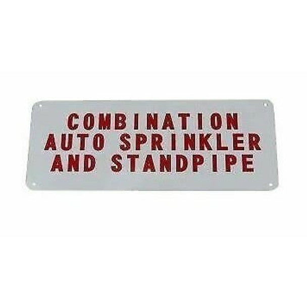 Fire Sprinkler Combo Auto Sprinkler Standpipe Sign, Aluminum, 12" x 6" - WeSupplyIt.com