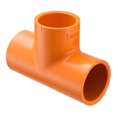 CPVC Fire Sprinkler Tee, 3", Socket x Socket x Socket, Spears Flameguard®, 4201-030 - WeSupplyIt.com