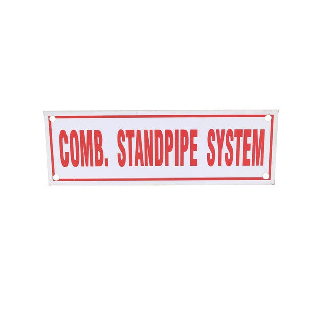 Fire Sprinkler Combination Stand Pipe Sign, Aluminum, 6" x 2" - WeSupplyIt.com