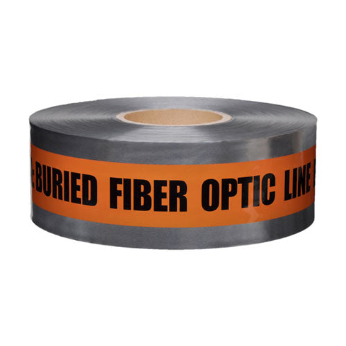 Detectable Warning Tape, Orange - Buried Fiber Optic Line, 2" x 1000' - WeSupplyIt.com