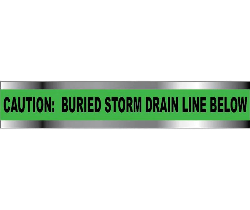 Detectable Warning Tape, Green - Buried Storm Drain Line, 2" x 1000' - WeSupplyIt.com