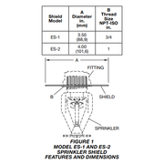 Tyco® Model ES-2 Fire Sprinkler Head Water Shield, 1" NPT, Red, 58-000-1-006 - WeSupplyIt.com