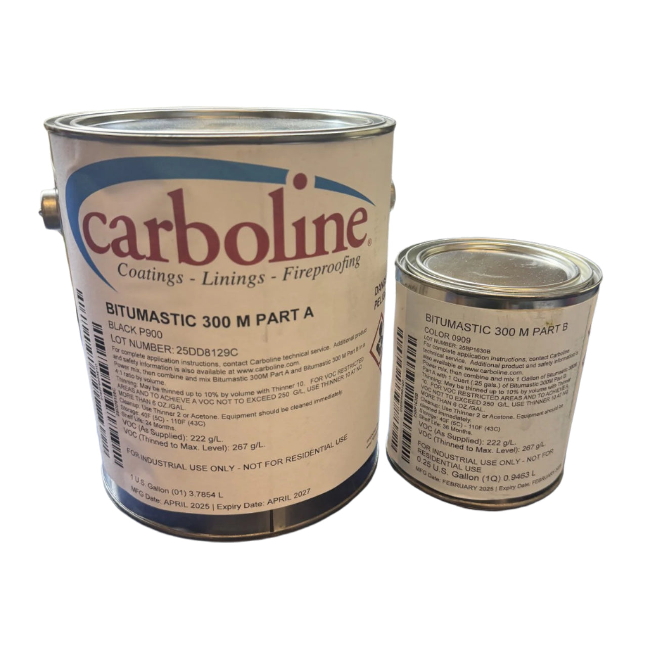 Carboline® Bitumastic 300M Coal-Tar Epoxy Polyamide, 1.25 Gallon Kit ...