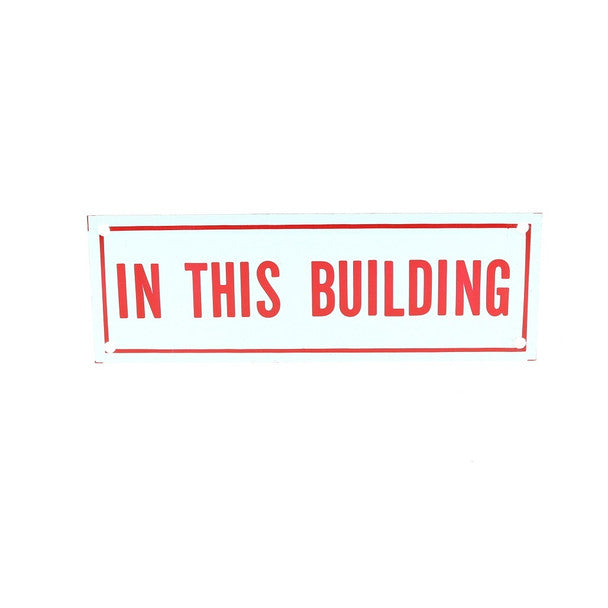 Fire Sprinkler In This Building Sign, Aluminum, 6" x 2" - WeSupplyIt.com