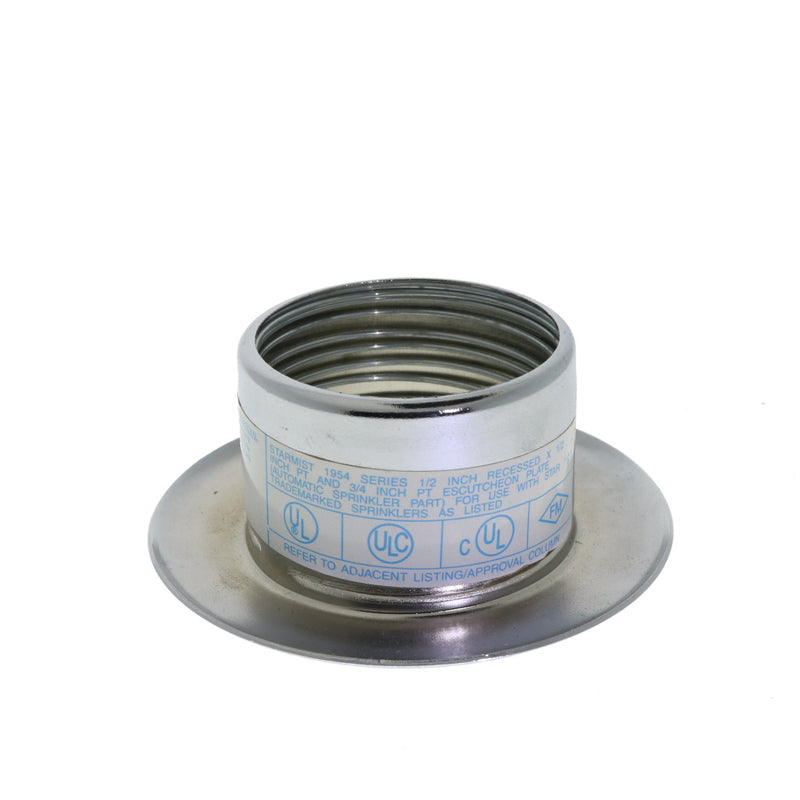 Star Model LD2 Starmist Recessed 1954 Series Fire Sprinkler Escutcheon, Chrome - WeSupplyIt.com