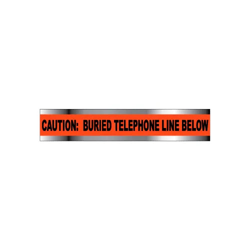 Detectable Warning Tape, Orange - Buried Telephone Line, 2" x 1000' - WeSupplyIt.com