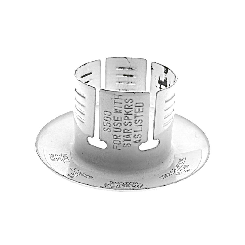 Star Model S500 Recessed Pendent Fire Sprinkler Escutcheon, Chrome - WeSupplyIt.com