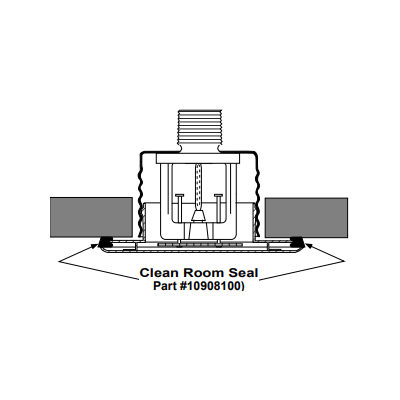 Tyco ELOC GB4 GB4-EC Concealed Clean Room Seal, 10908100 - WeSupplyIt.com