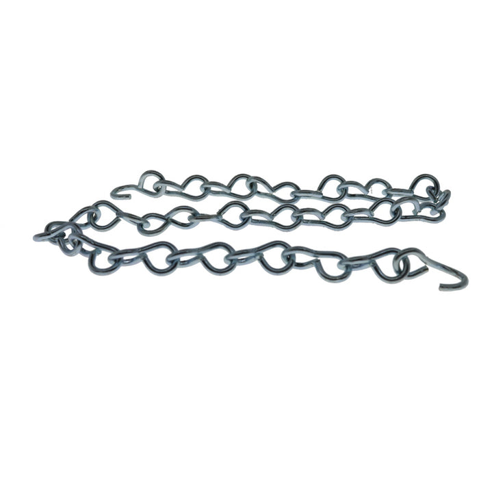 Single Sign Chain Double Jack #16 Zinc, 12"